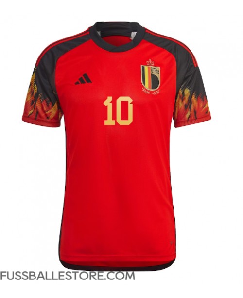 Günstige Belgien Eden Hazard #10 Heimtrikot WM 2022 Kurzarm